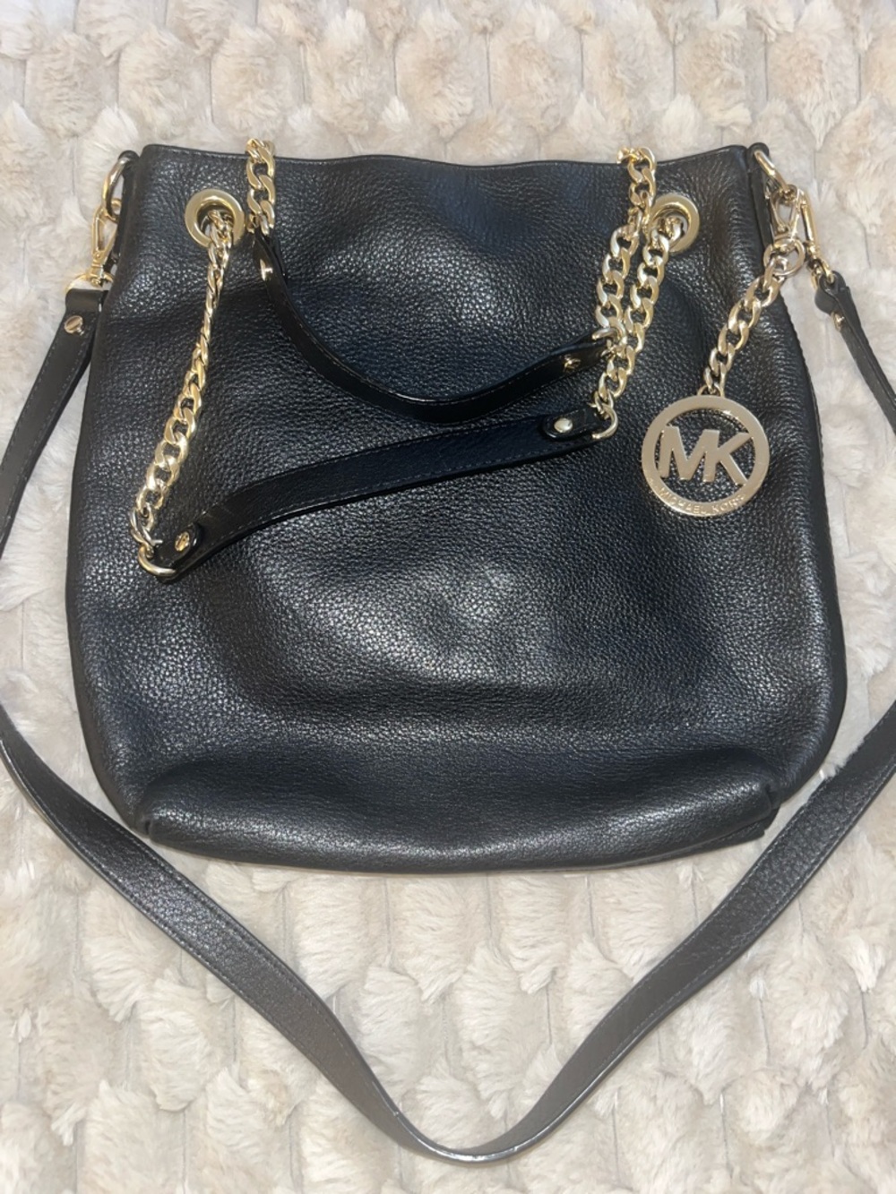 Michael Kors black leather purse